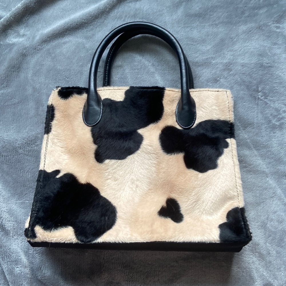 Cow print purse